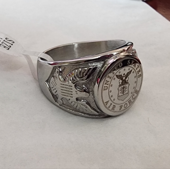 New stainless steel Air force ring size 13 - Picture 5 of 6